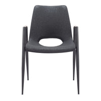 Zuo - Desi Chaise de salle à manger - Noir - Ensemble de 2-Confort moelleux et matériaux durables