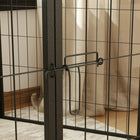 PawHut - Parc à chiens robuste 6 panneaux avec porte pour chiens de taille moyenne - 31,5 po L-Couleur : Gris