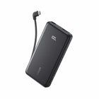 Anker - Batterie Externe 20000 mAh avec Câble USB-C Intégré - Noir-Charge rapide 22,5 W : Prend en charge la charge rapide 22,5 W via le câble USB-C intégré ou le port USB-C.