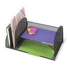 Safco - Onyx Deux Sections Verticales/Deux Sections Horizontales - Noir-Organisateur format lettre