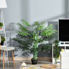 Outsunny - Palmier tropical artificiel 4 pi avec feuilles réalistes - vert-Convient pour la maison, le bureau ou une utilisation extérieure, apporte une touche naturelle à n'importe quel espace 
