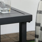 Outsunny - Table d'appoint de jardin avec trou pour parasol - noir-Table de trou de parasol intermédiaire pour parasol pour garder le soleil loin des yeux 