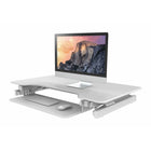 Rocelco - Support de bureau haut de gamme DADR-40 à hauteur réglable - 40 po - avec portée verticale allongée - Blanc-Aucun assemblage requis