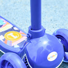 Qaba - Trottinette pour tout-petits à 3 roues avec hauteur réglable à 3 niveaux, frein sur le garde-boue arrière, lumière LED - bleu-Le mécanisme à dégagement rapide simplifie le rangement et le transport 