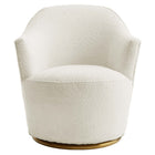 Modway - Nora Boucle Tapis Chaise pivotante - Blanc-Capacité des chaises d’accent : 331 lb