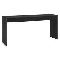 Hudson&Canal - Console rectangulaire cannelée Lawrence de 162,5 cm de large, finition grain noir-Un design contemporain moderne pour votre entrée, votre salon, votre bureau et plus encore