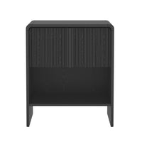 Manhattan Comfort - Table de nuit contemporaine Novara 22" à 1 tiroir - Noir-Finition stratifiée aspect bois : aspect bois chaud et naturel avec une surface durable et facile à nettoyer