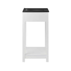 Modway - Altura 24" Vanette de salle de bain - Blanc Noir-Capsules de pied non marquées