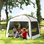 Outsunny - Tente moustiquaire 10 pi L x 10 pi l avec sac de transport et pi lquets de sol, installation facile, convient pour 6 à 8 personnes, blanc-Auvent en polyester enduit PU offrant une protection solaire UV50+  