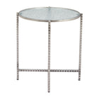 Zuo - Vetro Table d’appoint - Argent-Dimensions: 20,5 po L x 20,5 po L x 22,0 po H