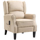 HOMCOM - Fauteuil de massage inclinable avec repose-pieds - beige-Deux intensités, huit modes et deux durées de massage de 15/30 min 