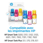 HP - Ensemble de bouteilles d'encre d'origine 31 CMY - Rendement standard - Paquet de 3-Imprimez pendant vos déplacements Imprimez des milliers de pages grâce aux bouteilles d'encre HP authentiques