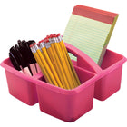Teacher Created Resources - Pink Plastic Storage Caddy, Pack de 6-Chaque caddie mesure 9 po L x 9-1/4 po L x 5-1/4 po H.