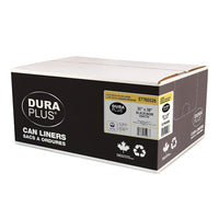 DuraPlus - Sacs à ordures - LLDPE - 30 po x 38 po - Régulier - Noir - Paquet de 250 -Résistance : Régulier