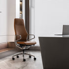 Decent Living - Chaise de bureau Nexten Pro, dossier haut, Blanc cassé-Dossier de hauteur standard pour un bon maintien