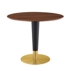 Modway - Zinque 36 po Table à manger, Noyer d’or-Table à manger moderne
