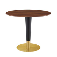 Modway - Zinque 36 po Table à manger, Noyer d’or-Table à manger moderne