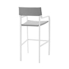 Modway - Raleigh Empilables Terrasse extérieure Aluminium Tabouret de bar - Gris blanc-Mobilier de patio de style minimaliste