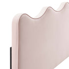 Modway - Athena Performance Velvet Tête de lit jumelée, Rose-Tissu résistant aux taches durable