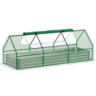 Outsunny - Jardin surélevé 8,6 pi x 3 pi x 1 pi avec mini-serre-Utilisez notre jardinière surélevée et notre mini-serre ensemble ou séparément 