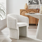 Modway - Verity Barrel Back Chenille Fauteuil à manger - Ivoire-Glissières de plancher sans marquage