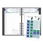 Blueline - 2027 Agenda quotidien CoilPro avec couverture rigide à texture imitation lézard – 8 po x 5 po – Couleurs assorties – Bilingue-Section pour numéros de téléphone et adresses