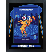 Houston 2026 FIFA World Cup - Photoglass encadre - 20" x 26"-Affiche officielle de ville hote FIFA Coupe du Monde 2026