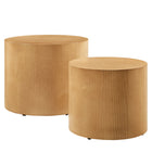 Modway - Amani Nidification ronde Tables basses Ensemble de 2 - Naturel-7