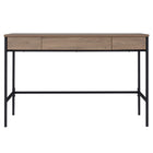 Hudson&Canal - Bureau Evans 48" - Chêne gris vieilli-Comprend trois tiroirs à ouverture par pression