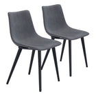 Zuo - Daniel Chaise de salle à manger - Gris - Ensemble de 2-Assemblage requis