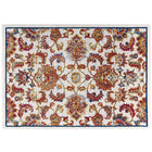 Modway - Entourage Treillis floral vintage Azami Vieilli Tapis de comédie 8 pi l x 10 pi L - Ivoire Bleu Orange Jaune Rouge-Tapis vintage en treillis floraux vieillis