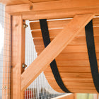 PawHut - Grand enclos extérieur pour chat avec condos, plateformes et échelles pour chat - 118,1 po L x 37,4 po l x 74 po H - orange-Espaces extérieurs secs sous la pluie et zones ombragées par temps chaud 