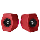 Hecate by Edifier - G2000 Enceintes stéréo de jeu multi-entrées Bluetooth avec lumières RGB - Rouge-Total RMS: 8W + 8W (16W)
