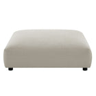 Modway - Solace Modulaire Tissu rembourré Ottoman - Lin-Glissières de plancher non fabriquées