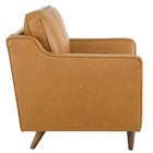 Modway - Impart Cuir authentique Fauteuil - Tan-Expéditions dans une boîte pratique