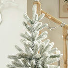 HOMCOM - Arbre de Noël artificiel enneigé de 5ft avec 521 pointes - Vert-Sûr et stable avec une base solide et durable pour une meilleure stabilité 