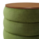 Modway - Mezzo Manche Performance Velvet Ottoman de stockage - Vert mousse-8
