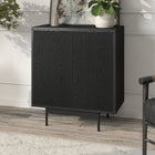 Hudson&Canal - Meuble d'appoint Whitman 28 po de largeur - Grain noir-Caractéristiques assemblage facile