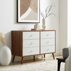 Modway - Transmit 47 po Commode, Blanc noyer-Tiroirs glissants à extension complète
