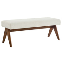 Modway - Lyra 47" Boucle Tapis Banc - Boucle ivoire-Tissu boucle Tissu Rembourrage