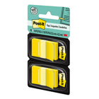 Post-it - Drapeaux 1 po x 1,7 po - Jaune - 50 Drapeaux/Distributeur - 2 Distributeurs/Paquet-50 languettes par distributeur  
