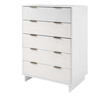 Manhattan Comfort - Granville commode haute moderne 37,8" - blanc-Recommandé pour un téléviseur jusqu'à 35 pouces