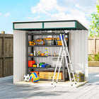 Outsunny - Abri de jardin extérieur 6,5 pi x 4 pi avec kit de fondation - vert-2 fenêtres de ventilation pour garder l'intérieur sec et frais, 2 fenêtres transparentes pour une bonne transmission de la lumière
