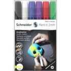 Schneider - Marqueurs de peinture Paint-It 310 - Noir/Blanc - Paquet de 6-La couleur d'encre noire assure une efficacité optimale d'écriture et de dessin, tout en étant agréable à l'œil