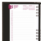 Brownline - 2027 agenda quotidien CoilPro avec reliure à double spirale et couverture rigide imitation lézard – 8 po x 5 po – noir-100 % de papier recyclé post-consommation