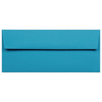 JAM Paper Enveloppes recyclées à fermeture gommée Brite Hue, format livret, 4 1/8 x 9 1/2 po, bleu, paq./100-Bleu