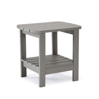 Backyard Lifestyles - Table d'appoint avec tablette - Gris clair-Polystyrène durable et résistant aux intempéries de type HIPS, polystyrène à haute résistance aux chocs.