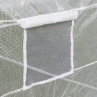Outsunny - Serre tunnel de jardin 20 pi x 10 pi x 7 pi pour arrière-cour-4 tubes de renfort inclinés, barres de renforcement centrales et barres transversales avant pour une stabilité accrue  
