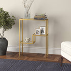Hudson&Canal - Console Lovett 22" de largeur par - Laiton-Caractéristiques assemblage facile