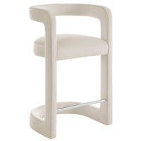 Modway - Winslow Performance Velvet Tabouret de comptoir - Alabaste-Conception du dos du canon